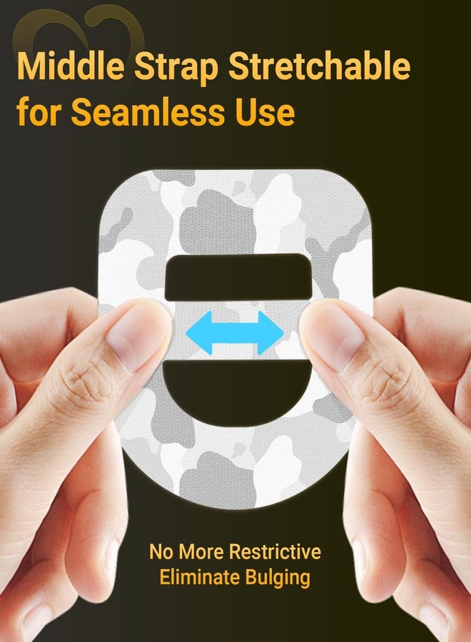 Amolyfe Omnipod 5 Adhesive Patches Waterproof, 20 Pack Amolyfe Omnipod Overpatches with Stretchable Strap, Breathable, Long-Lasting Medical Adhesive, Premium Hinged Tin (Camo) - Image 4